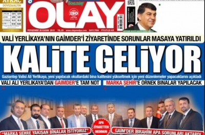 GAİMDER, SORUNLARIMIZI VALİ YERLİKAYA'YA AKTARDI