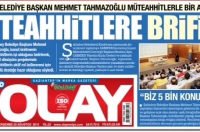 Şahinbey gezimizin basına yansımaları