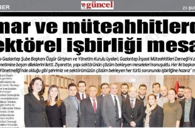 Mimar Ve Müteahhitlerden Sektörel İş Birliği Mesajı